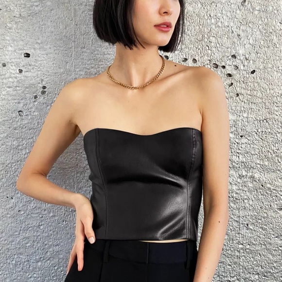 Aritzia Babaton Cindy Faux Leather Bustier - Picture 2 of 9
